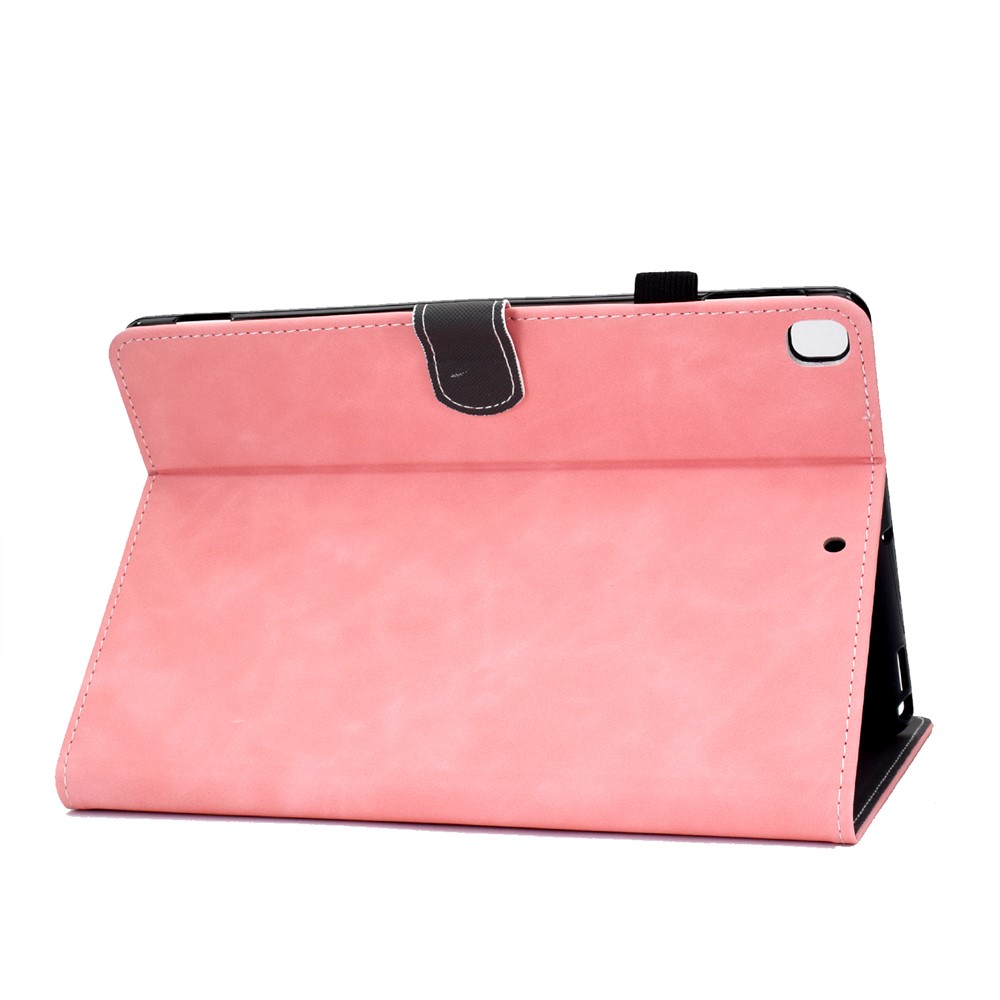Solid Color Card Slots Stand Flip Leather Protective Cover for iPad 10.2 (2020) (2019) / iPad Air 10.5 inch (2019) - Pink-5