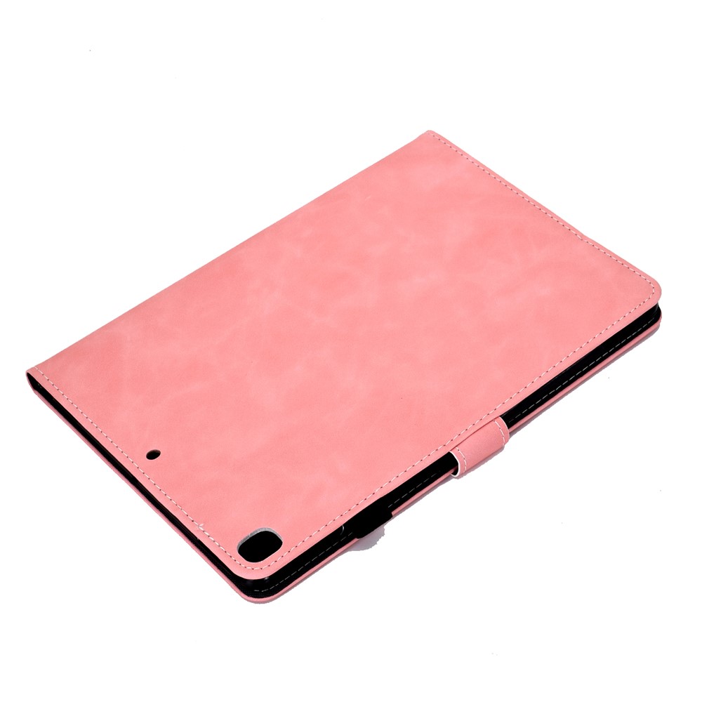 Solid Color Card Slots Stand Flip Leather Protective Cover for iPad 10.2 (2020) (2019) / iPad Air 10.5 inch (2019) - Pink-7