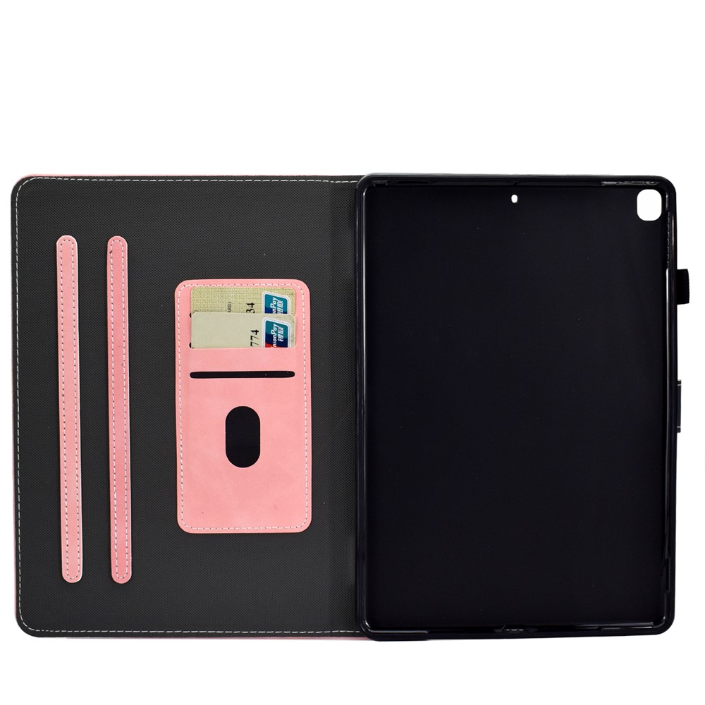 Solid Color Card Slots Stand Flip Leather Protective Cover for iPad 10.2 (2020) (2019) / iPad Air 10.5 inch (2019) - Pink-8