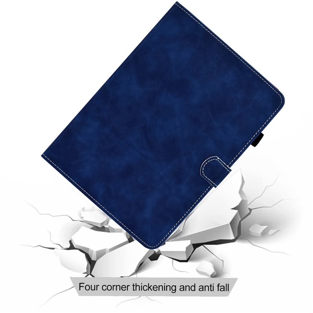 Slots de Carte de Couleur Unie Couverture de Protection en Cuir Flip Pour Ipad 10.2 (2021) / (2020) / (2019) / iPad Air 10,5 Pouces (2019) - Bleu