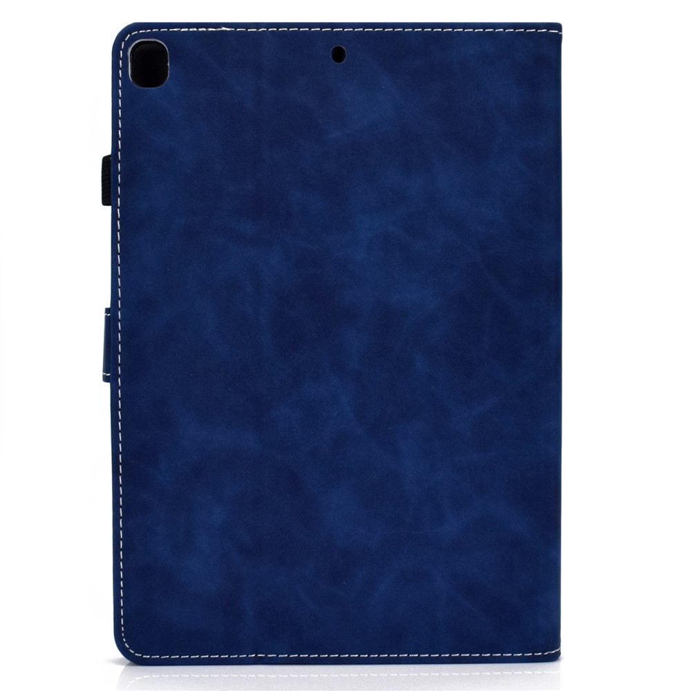 Solid Color Card Slots Stand Flip Leather Protective Cover for iPad 10.2 (2020) (2019) / iPad Air 10.5 inch (2019) - Blue-3
