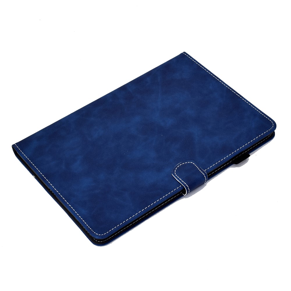 Slots de Carte de Couleur Unie Couverture de Protection en Cuir Flip Pour Ipad 10.2 (2021) / (2020) / (2019) / iPad Air 10,5 Pouces (2019) - Bleu