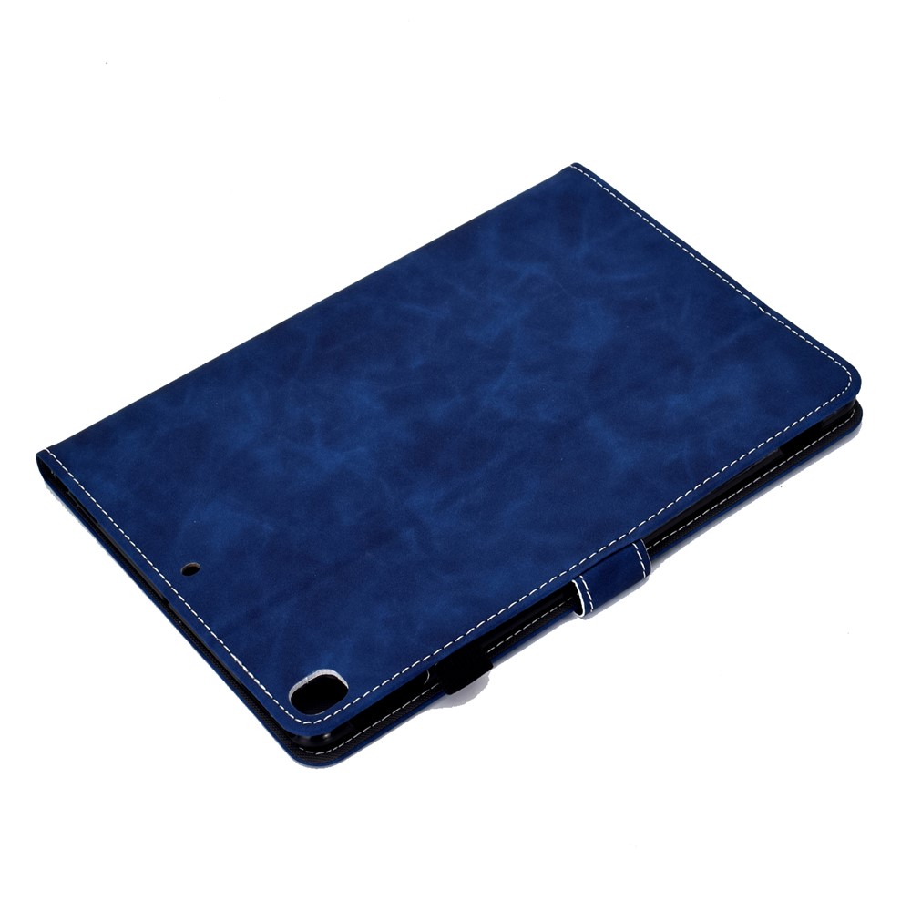 Slot a Colori Solido Supporto Per la Pelle di Capovolgimento Per Ipad 10.2 (2021)/(2020)/(2019) / iPad Air 10,5 Pollici (2019) - Blu