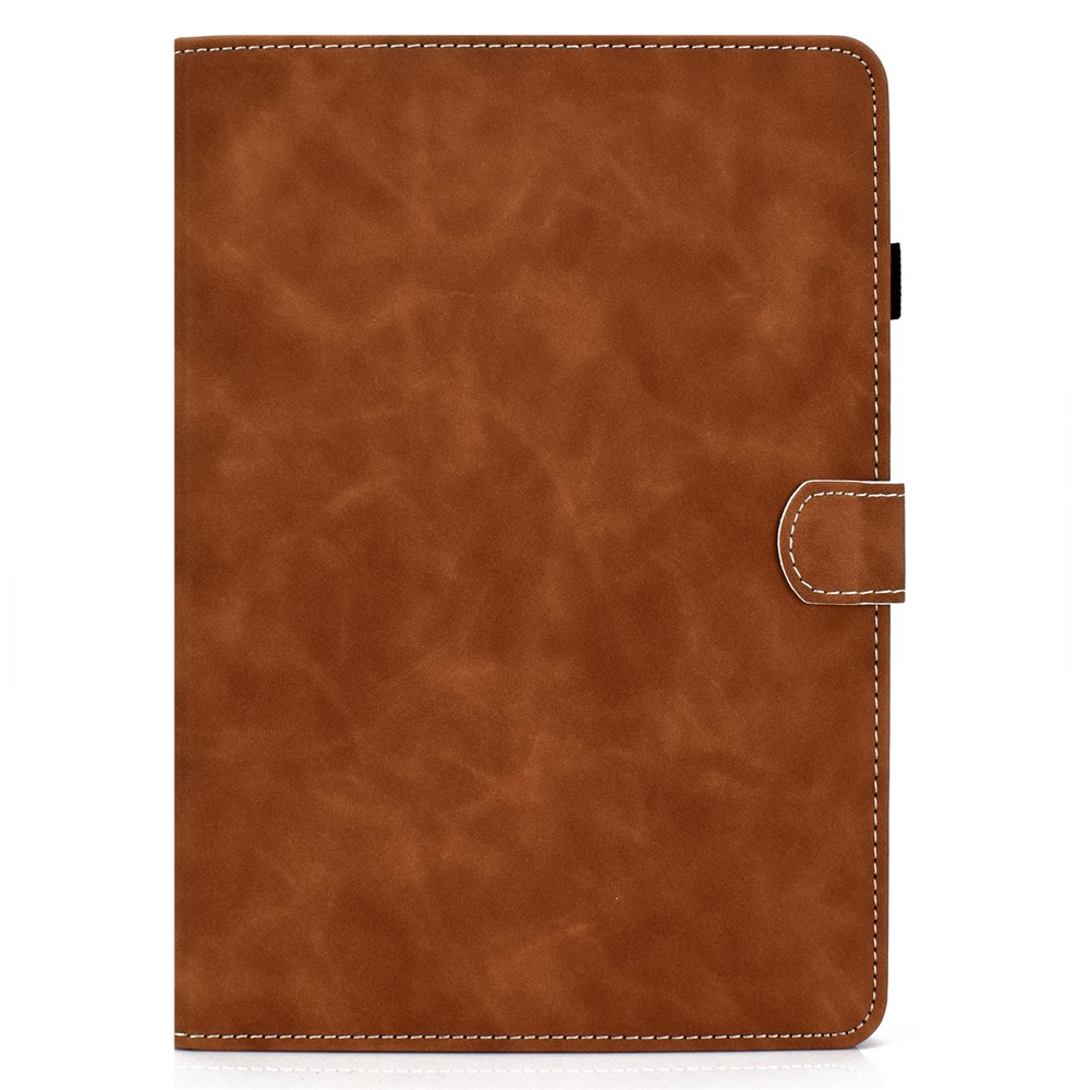 Solid Color Card Slots Stand Flip Leather Protective Cover for iPad 10.2 (2020) (2019) / iPad Air 10.5 inch (2019) - Brown-2