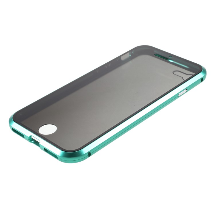 Magnetic Metal Frame + Double-sided Tempered Glass Anti-peep Cover for iPhone 7/8/SE (2nd Generation) - Green-6