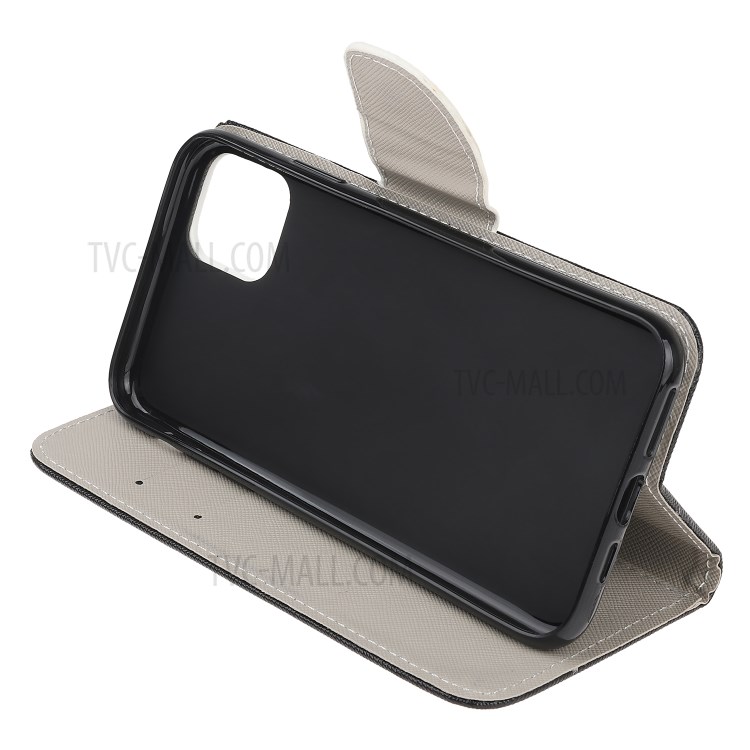 Étui En Cuir Portefeuille D'impression Croix Texture Pour Iphone 12 Max 6.1 Pouces - Arbre Vert-5