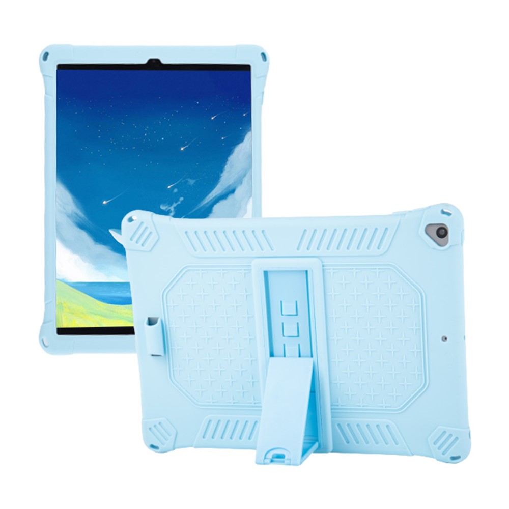 Kickstand PC Soft Silicone Case with Hanging Rope for Apple iPad 10.2 (2020)(2019)/Air 10.5 inch (2019) - Baby Blue-1