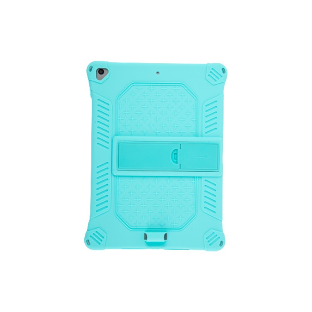 Kickstand PC Soft Silicone Case with Hanging Rope for Apple iPad 10.2 (2020)(2019)/Air 10.5 inch (2019) - Cyan-3