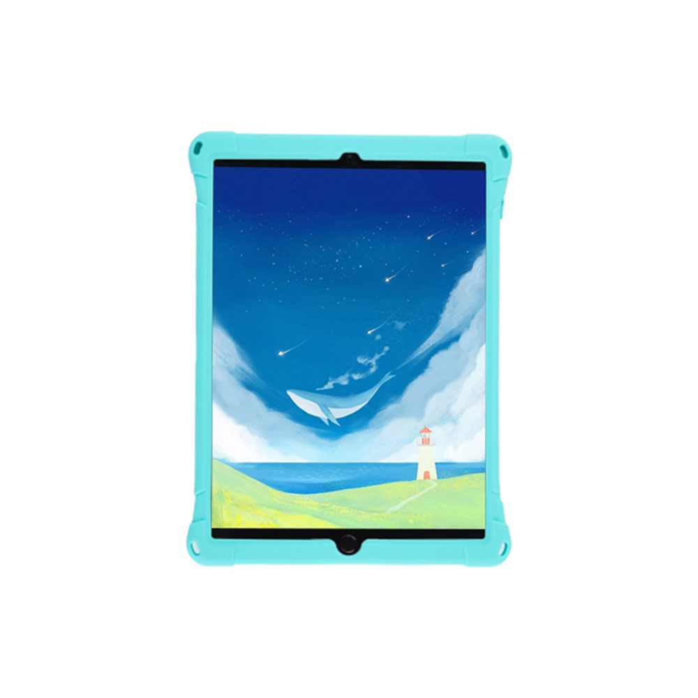 Kickstand PC Soft Silicone Case with Hanging Rope for Apple iPad 10.2 (2020)(2019)/Air 10.5 inch (2019) - Cyan-4