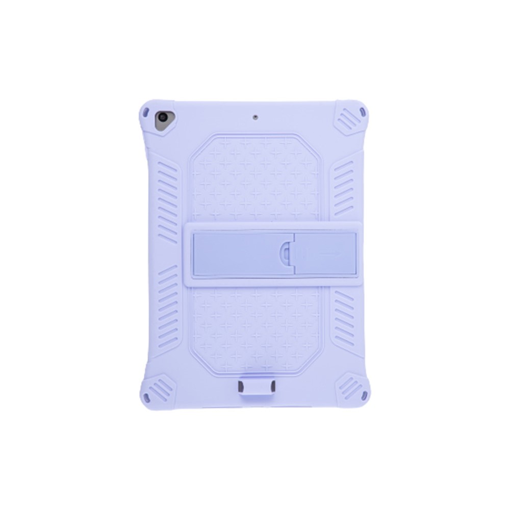 Kickstand PC Soft Silicone Case with Hanging Rope for Apple iPad 10.2 (2020)(2019)/Air 10.5 inch (2019) - Purple-3