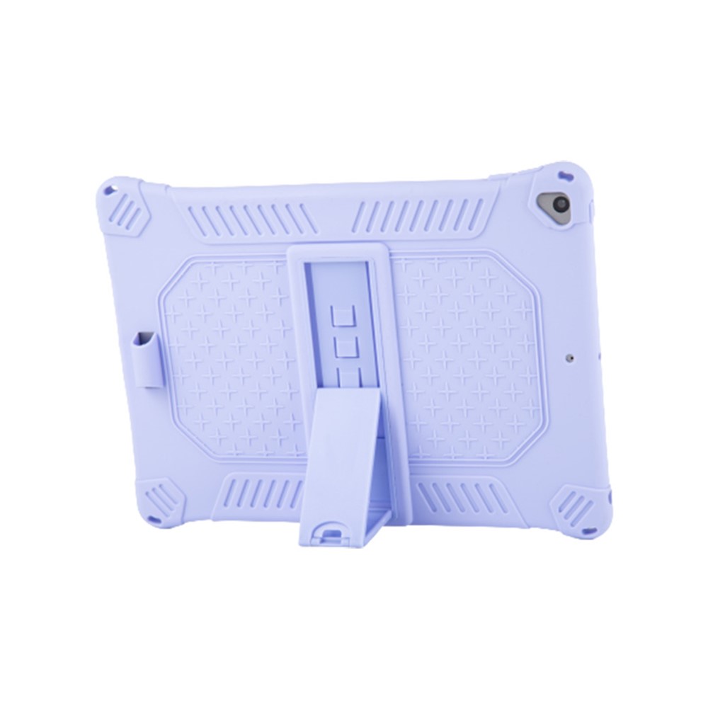 Kickstand PC Soft Silicone Case with Hanging Rope for Apple iPad 10.2 (2020)(2019)/Air 10.5 inch (2019) - Purple-5