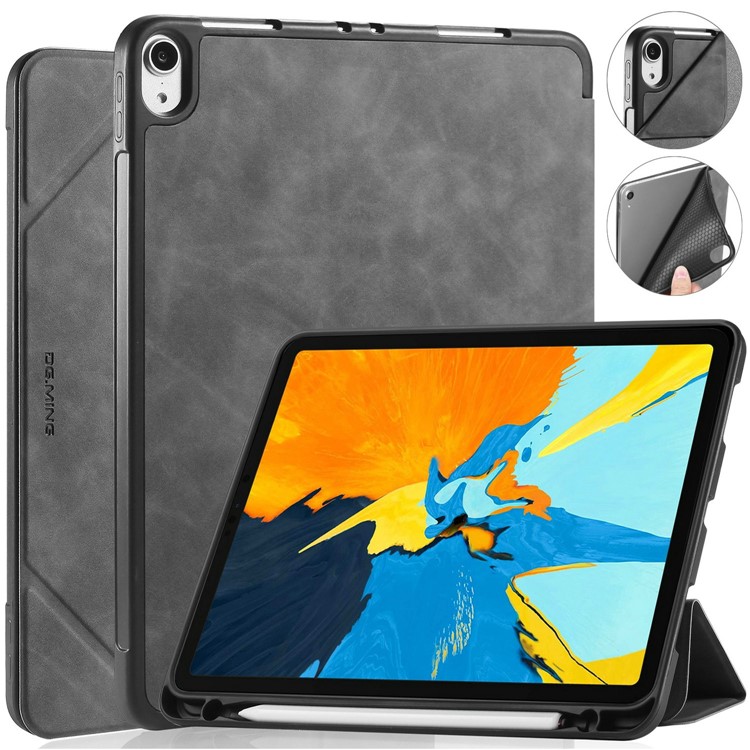 DG.MING See Series Auto Wake & Sleep Leather Protective Case for Apple iPad Pro 11-inch (2018) - Grey-1