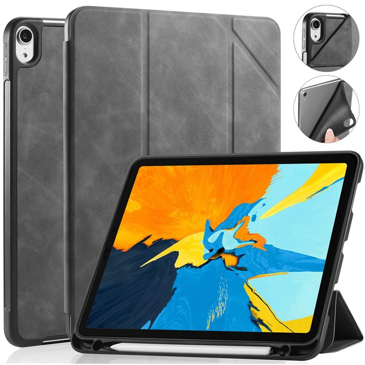 DG.MING See Series Auto Wake & Sleep Leather Protective Case for Apple iPad Pro 11-inch (2018) - Grey-19