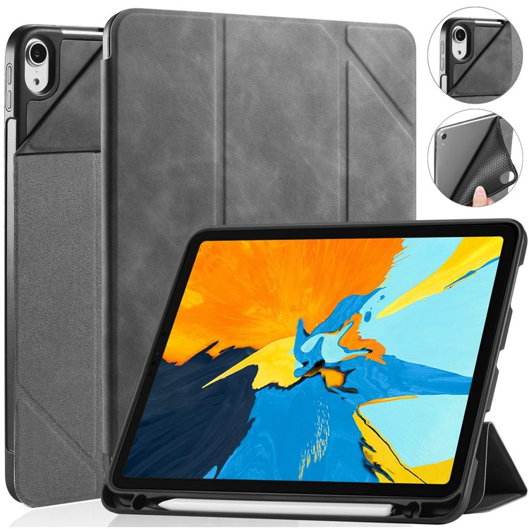 DG.MING See Series Auto Wake & Sleep Leather Protective Case for Apple iPad Pro 11-inch (2018) - Grey-20