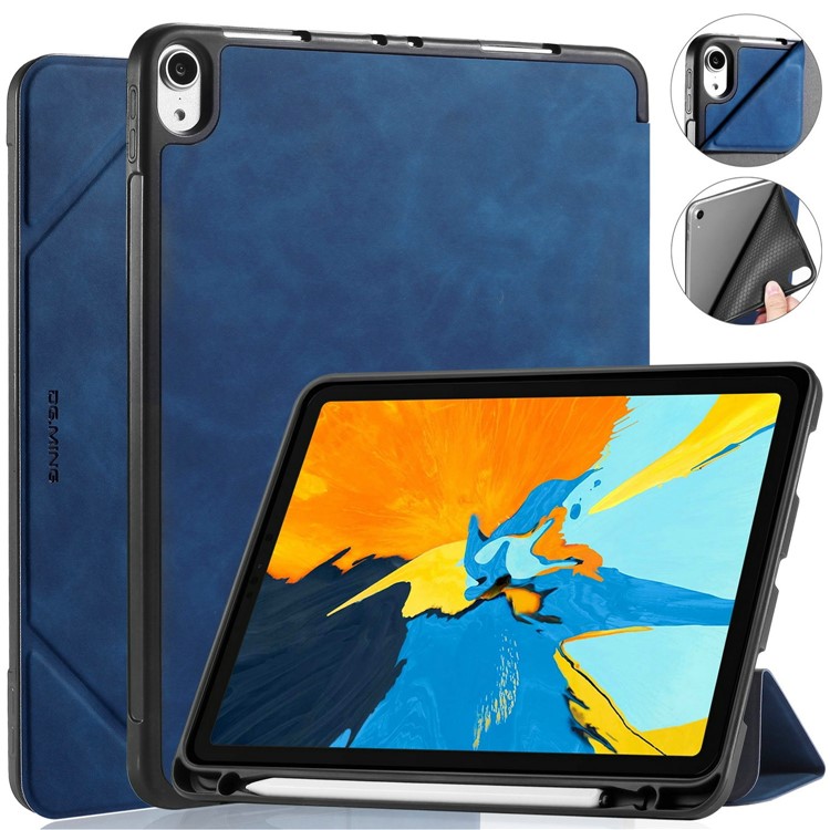 DG.MING See Series Auto Wake & Sleep Leather Protective Case for Apple iPad Pro 11-inch (2018) - Blue-1