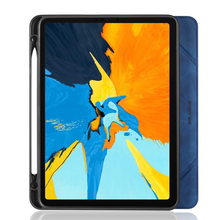DG.MING See Series Auto Wake & Sleep Leather Protective Case for Apple iPad Pro 11-inch (2018) - Blue-12