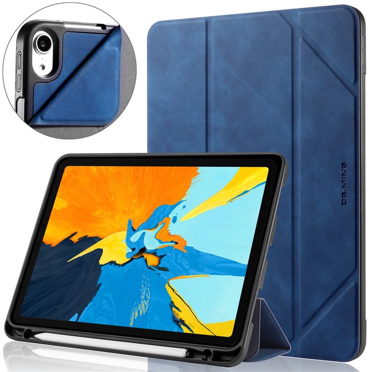 DG.MING See Series Auto Wake & Sleep Leather Protective Case for Apple iPad Pro 11-inch (2018) - Blue-21