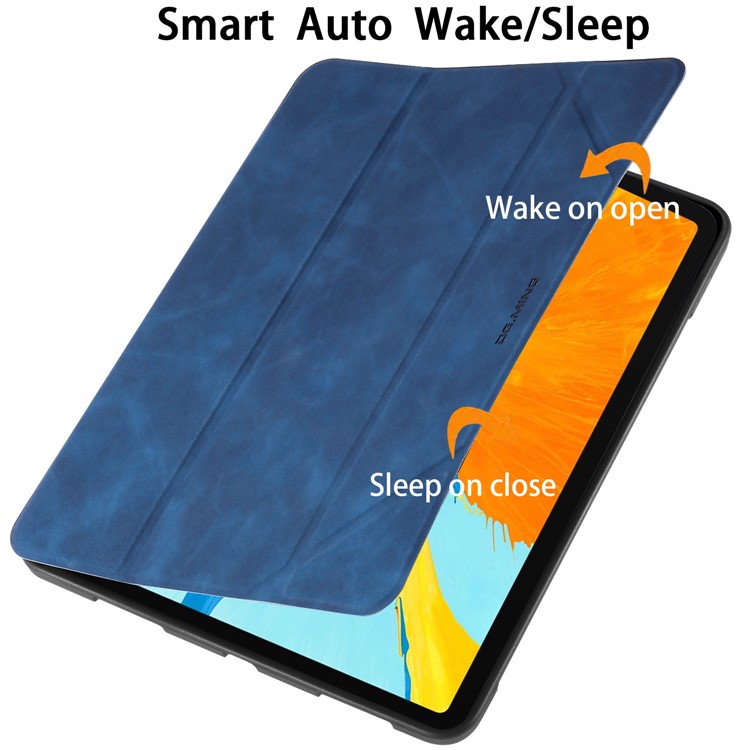 DG.MING See Series Auto Wake & Sleep Leather Protective Case for Apple iPad Pro 11-inch (2018) - Blue-3