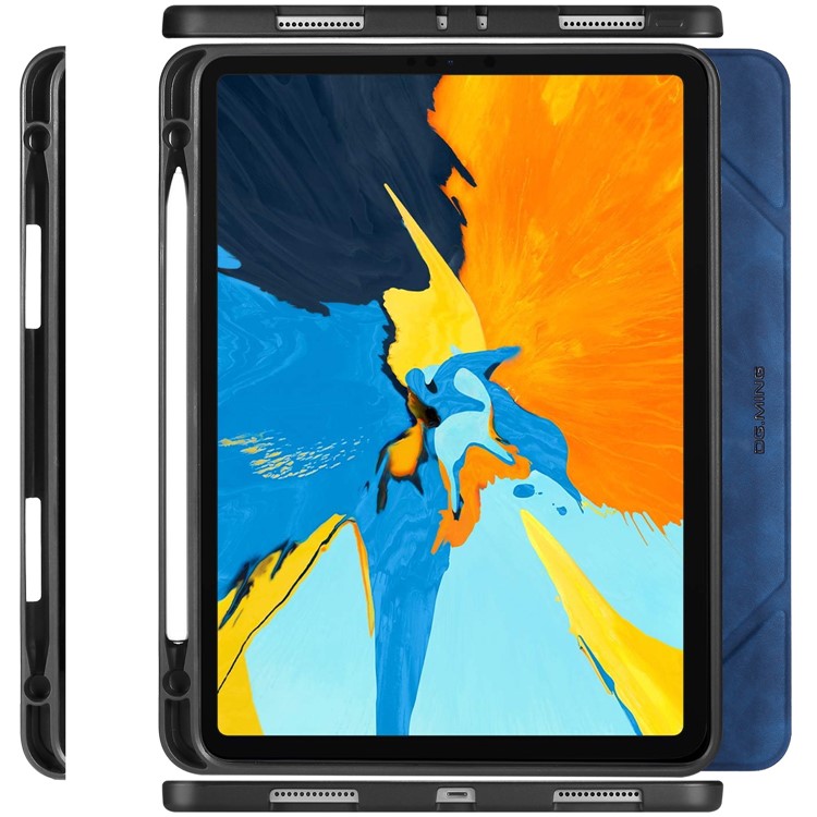 DG.MING See Series Auto Wake & Sleep Leather Protective Case for Apple iPad Pro 11-inch (2018) - Blue-6