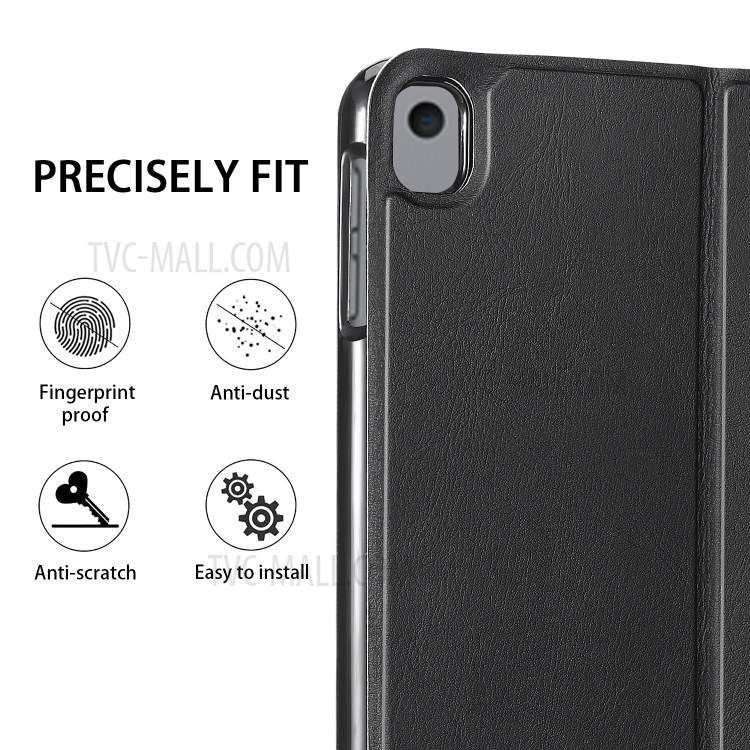 Support En Cuir Élégant Cas Avec Fente Stylo Pour Ipad 10.2 (2019) - Noir-8