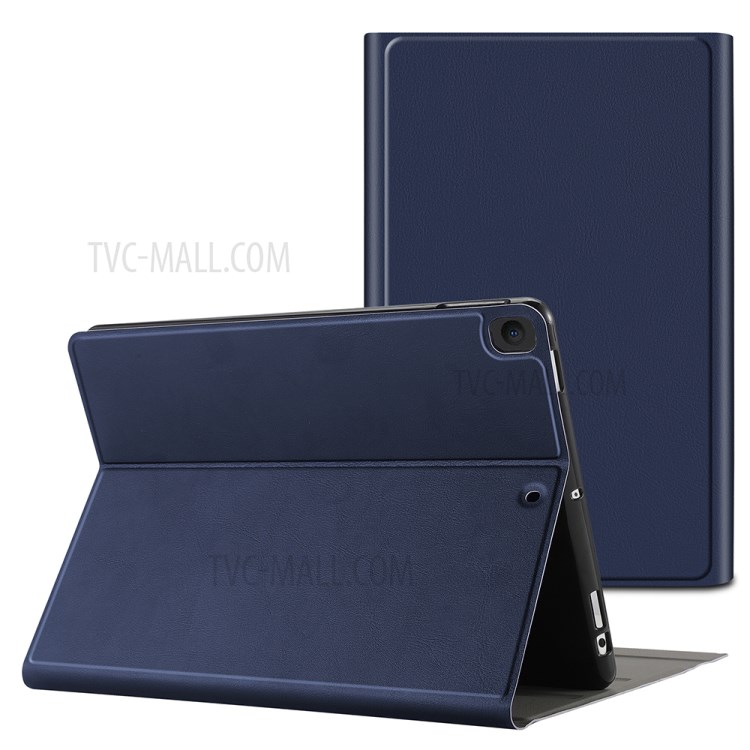 Smart Leather Stand Case with Pen Slot for iPad 10.2 (2019) - Blue-2