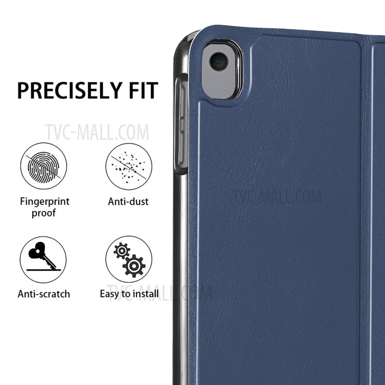 Smart Leather Stand Case with Pen Slot for iPad 10.2 (2019) - Blue-8