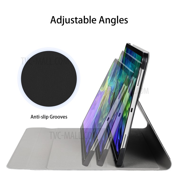 Shell Smart Support En Cuir Avec Fente Stylo Pour IPad Pro 11 Pouces (2020) - Noir-3