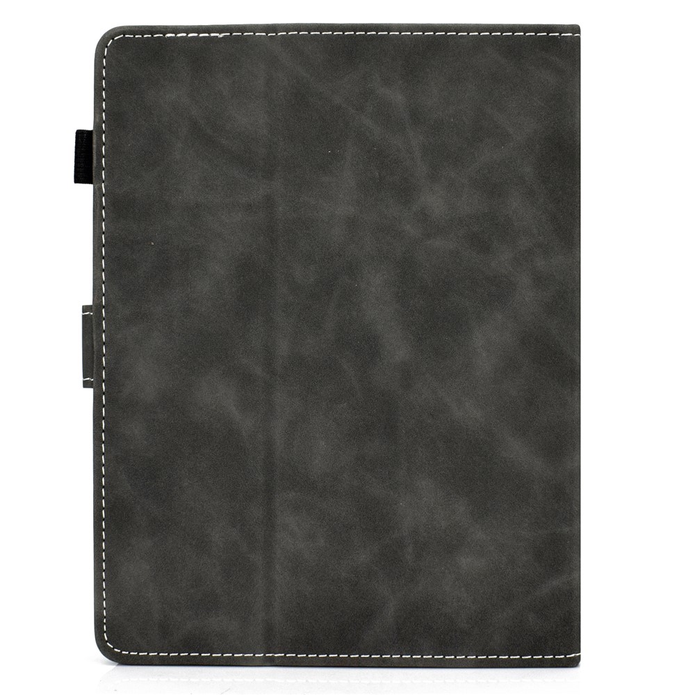 Solid Color Card Slots Stand Flip Leather Protective Shell for 10-inch Tablets - Black-3