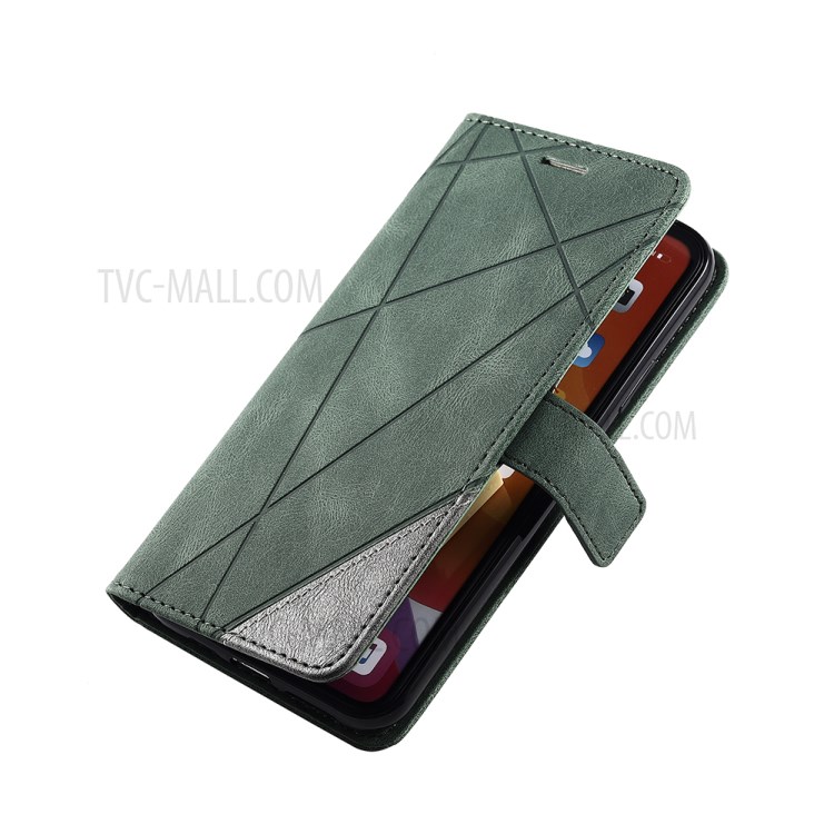 Color Splicing Wallet Stand Leather Mobile Cover for iPhone 11 Pro Max 6.5 inch - Green-10