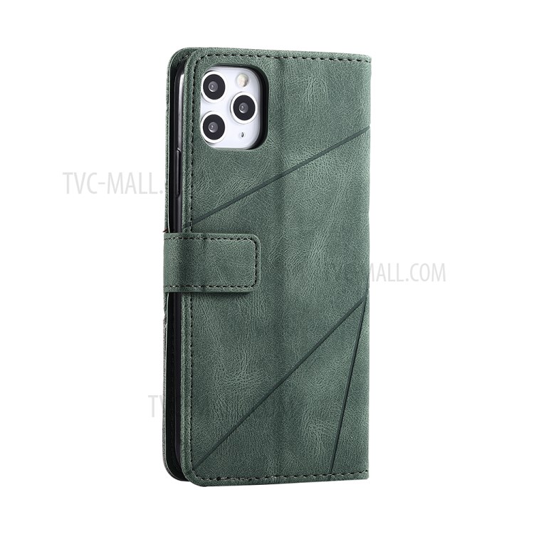 Color Splicing Wallet Stand Leather Mobile Cover for iPhone 11 Pro Max 6.5 inch - Green-9