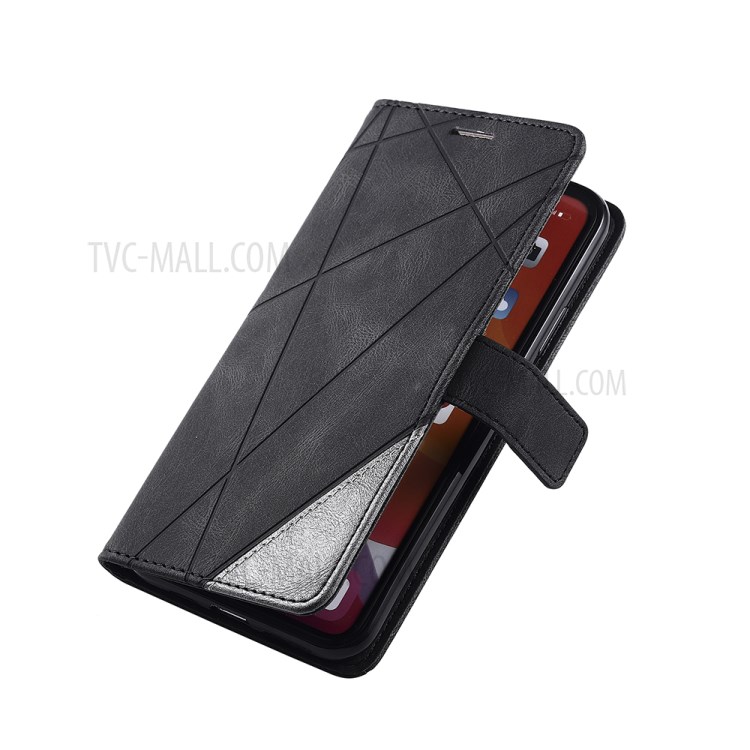 Color Blocking Stylish Protective Leather Shell for iPhone 11 Pro 5.8 inch - Black-10