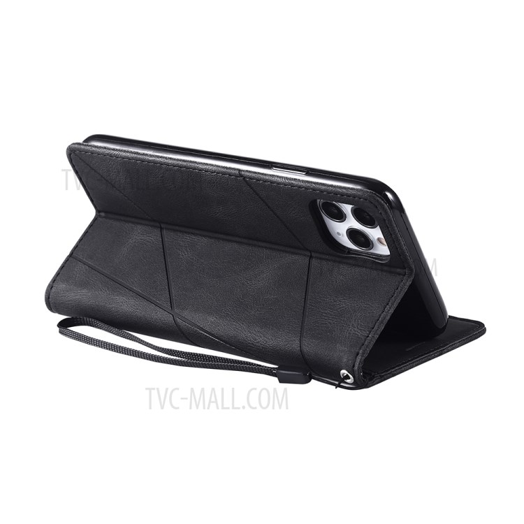Color Blocking Stylish Protective Leather Shell for iPhone 11 Pro 5.8 inch - Black-13