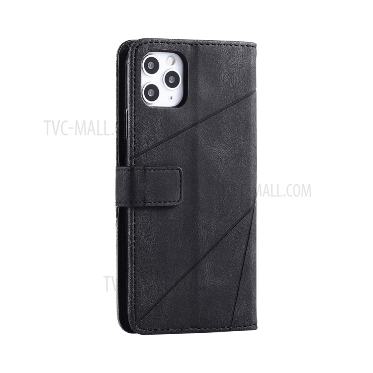 Color Blocking Stylish Protective Leather Shell for iPhone 11 Pro 5.8 inch - Black-9