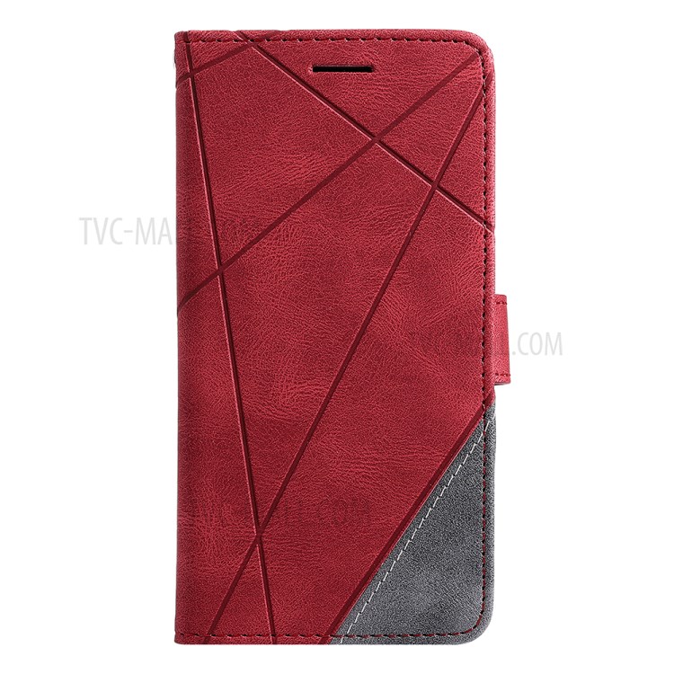 Color Blocking Stylish Protective Leather Shell for iPhone 11 Pro 5.8 inch - Red-6