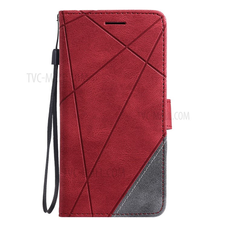 Color Blocking Stylish Protective Leather Shell for iPhone 11 Pro 5.8 inch - Red-7