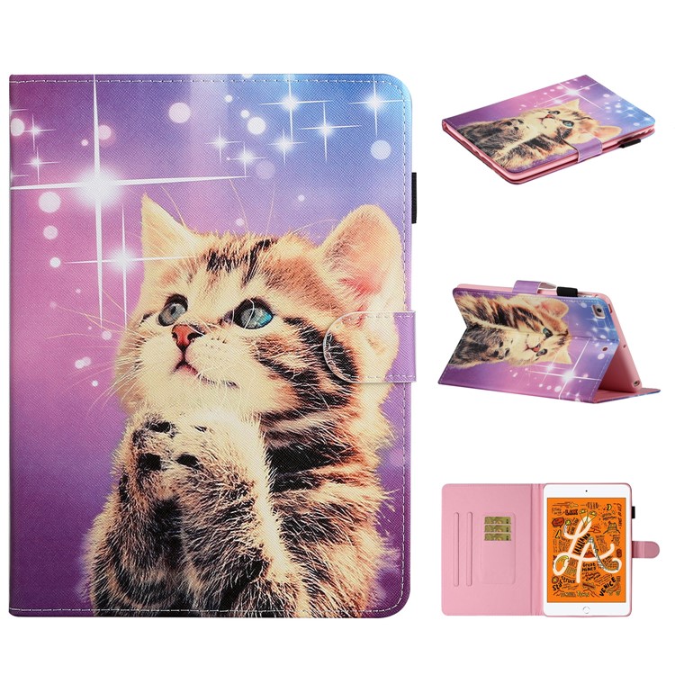 Printing Skin Leather Tablet Shell for iPad mini (2019) 7.9 inch/4/3/2/1 - Cat-1