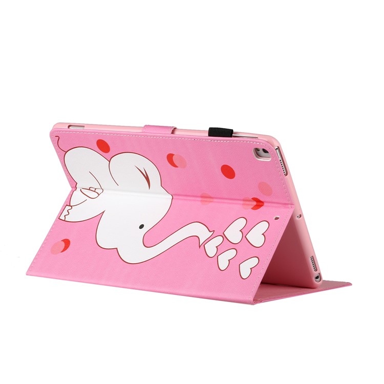Pattern Printing Leather Stand Case with Card Slots for iPad 9.7-inch (2018) / 9.7-inch (2017) / Pro 9.7 inch (2016) / Air 2 / Air (2013) - Elephant-4