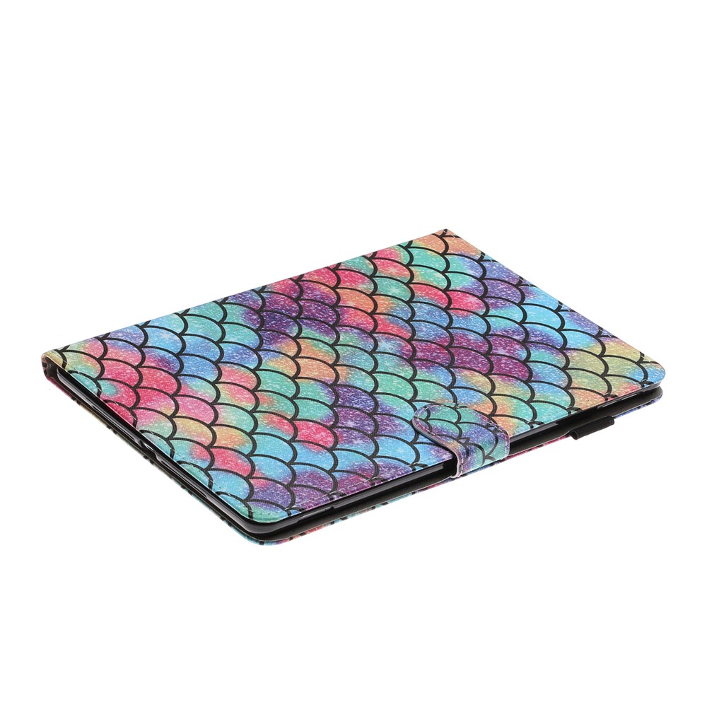 Pattern Printing Stand Leather Card Holder Case for iPad 10.2 (2020)(2019)/Air 10.5 inch (2019) - Fish Scale-5