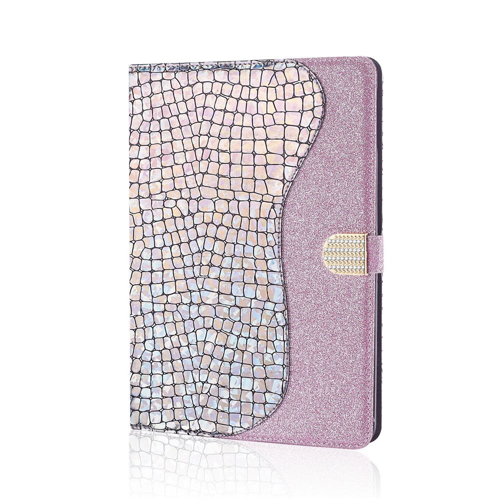 Crocodile Skin Flash Powder Leather Tablet Case for iPad 9.7-inch (2018) / 9.7-inch (2017) / Pro 9.7 inch (2016) / Air 2 / Air (2013) - Pink-1