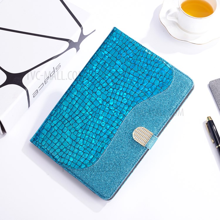 Crocodile Skin Flash Powder Leather Tablet Case for iPad 9.7-inch (2018) / 9.7-inch (2017) / Pro 9.7 inch (2016) / Air 2 / Air (2013) - Blue-10