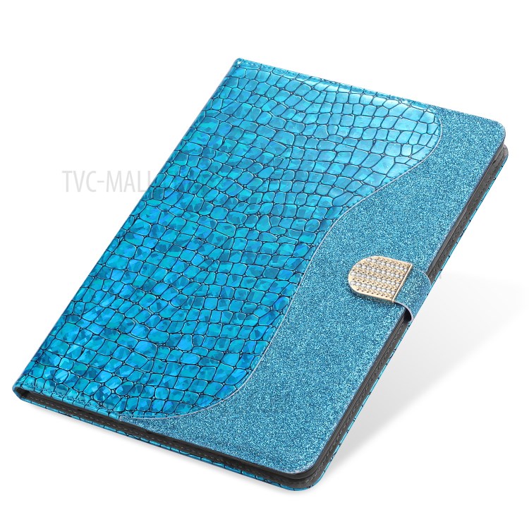 Crocodile Skin Flash Powder Leather Tablet Case for iPad 9.7-inch (2018) / 9.7-inch (2017) / Pro 9.7 inch (2016) / Air 2 / Air (2013) - Blue-4