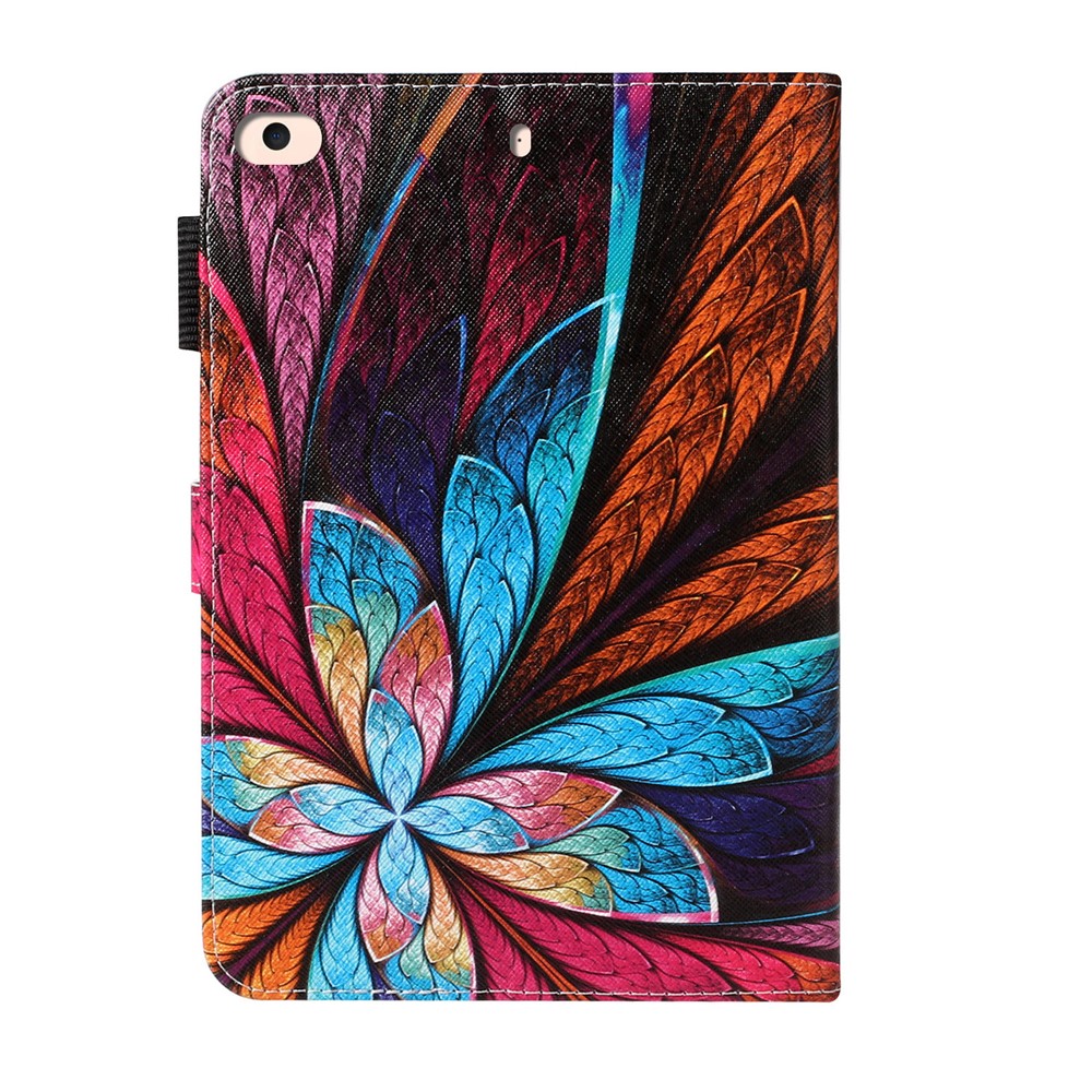 Pattern Printing Leather Wallet Case for iPad mini (2019) 7.9 inch - Colorful Flower-1