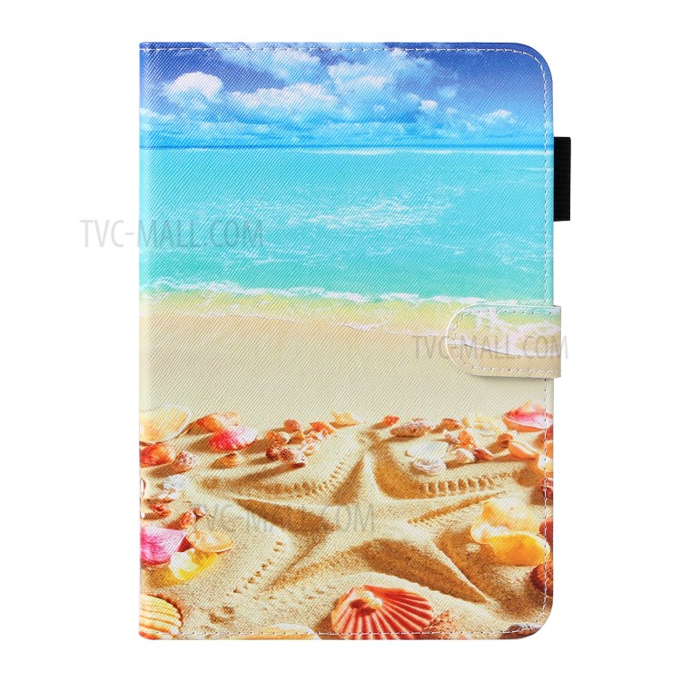 Pattern Printing Leather Wallet Case for iPad 9.7-inch (2018) / 9.7-inch (2017) / Pro 9.7 inch (2016) / Air 2 / Air (2013) - Starfish-1