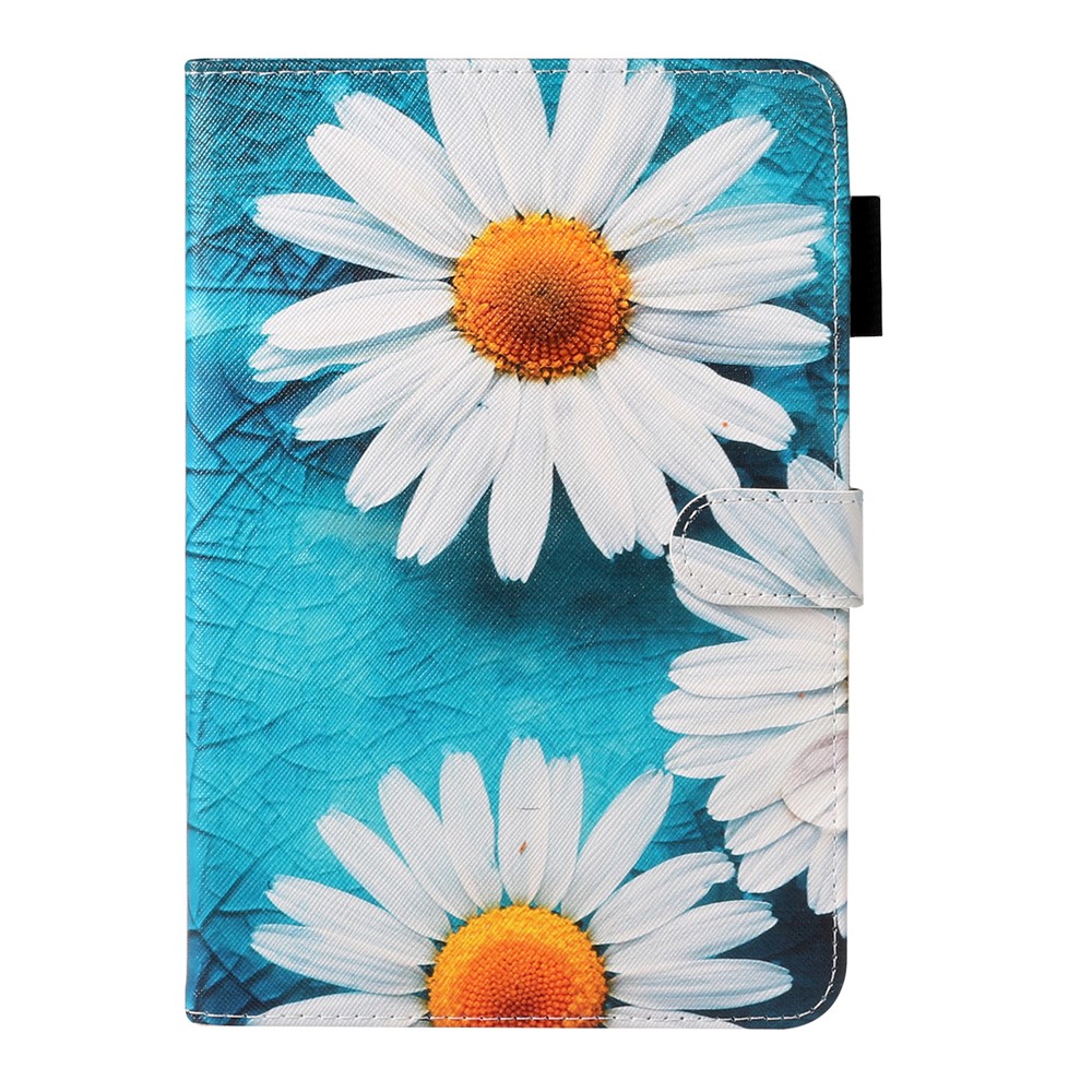 Pattern Printing Leather Wallet Case for iPad 9.7-inch (2018) / 9.7-inch (2017) / Pro 9.7 inch (2016) / Air 2 / Air (2013) - Daisy Flower-1