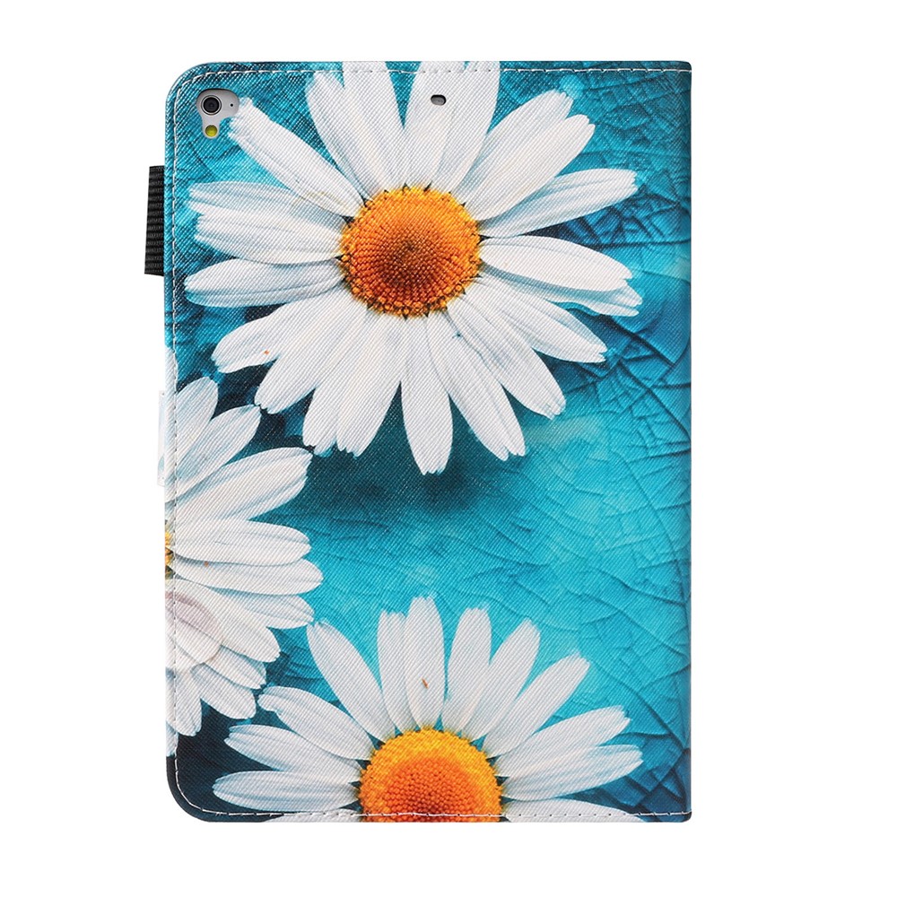 Pattern Printing Leather Wallet Case for iPad 9.7-inch (2018) / 9.7-inch (2017) / Pro 9.7 inch (2016) / Air 2 / Air (2013) - Daisy Flower-2