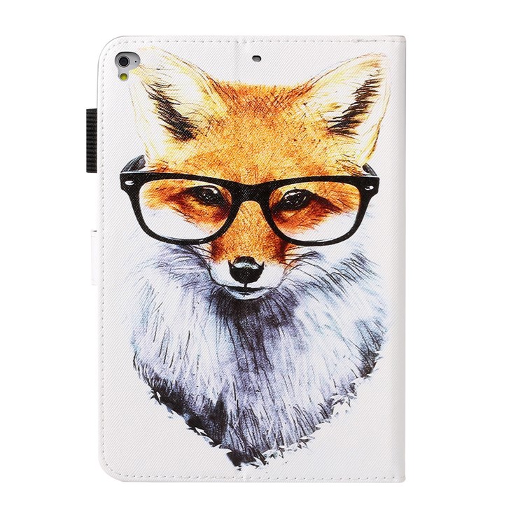 Pattern Printing Leather Wallet Case for iPad 9.7-inch (2018) / 9.7-inch (2017) / Pro 9.7 inch (2016) / Air 2 / Air (2013) - Dog Wearing Glasses-2