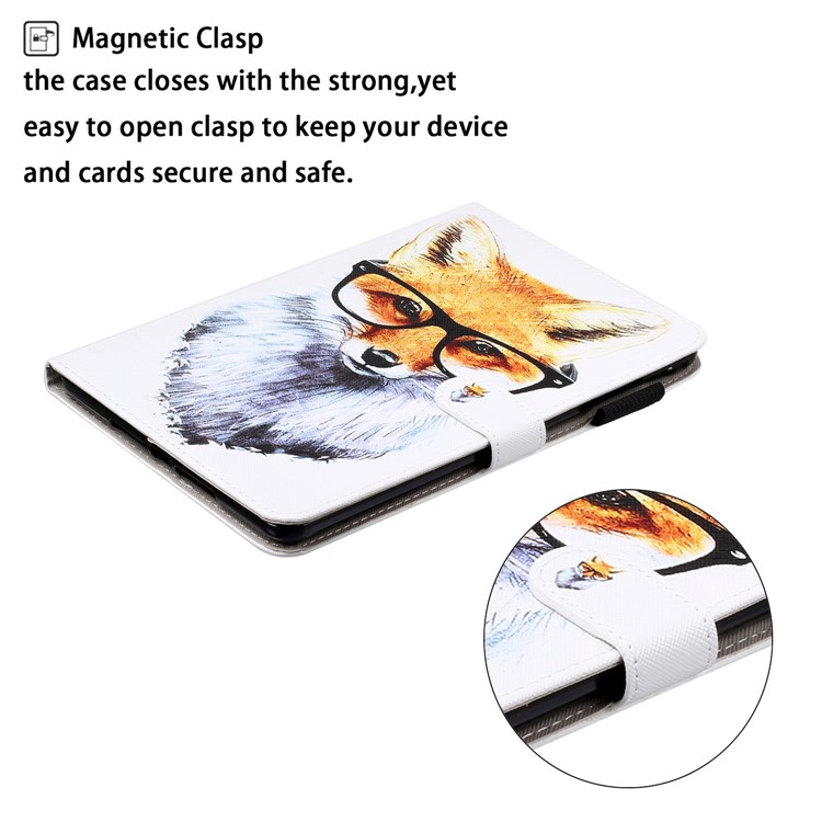 Pattern Printing Leather Wallet Stand Case for iPad 10.2 (2020)(2019) / Air 10.5 inch (2019) - Dog Wearing Glasses-3
