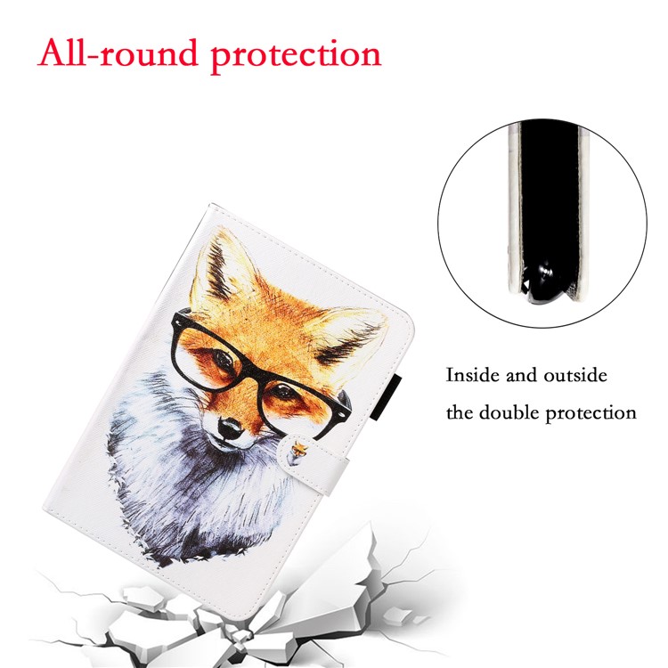 Pattern Printing Leather Wallet Stand Case for iPad 10.2 (2020)(2019) / Air 10.5 inch (2019) - Dog Wearing Glasses-4