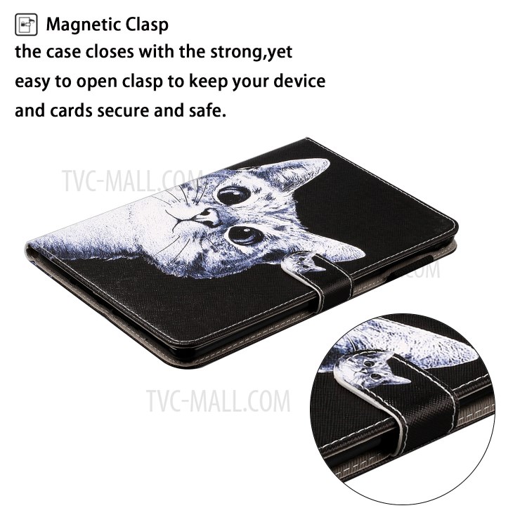Pattern Printing Leather Wallet Stand Case for iPad 10.2 (2020)(2019) / Air 10.5 inch (2019) - Cat-3