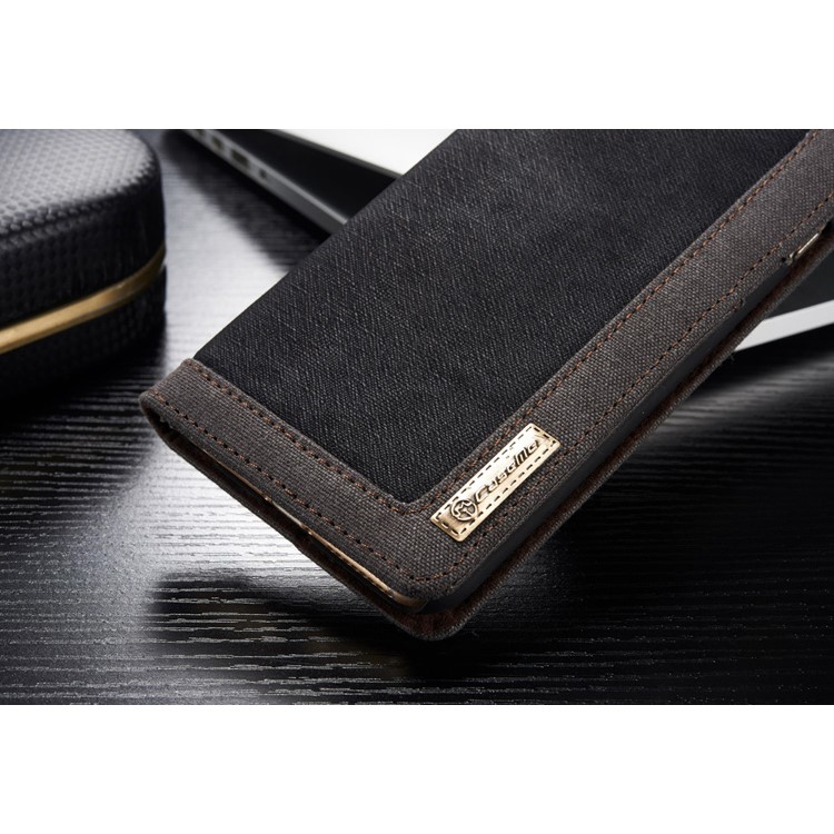 CASEME Canvas Skin Wallet Stand Leather Case for iPhone 6s 6 4.7 inch - Black-11